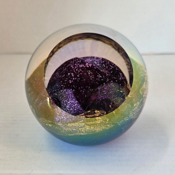 Glass Eye Studio – Planetary – Venus Glass Art Paperweight 3”